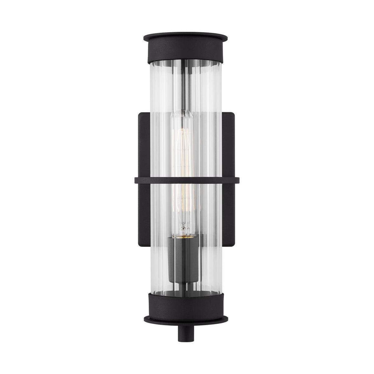 Alcona One Light Outdoor Wall Lantern in Black