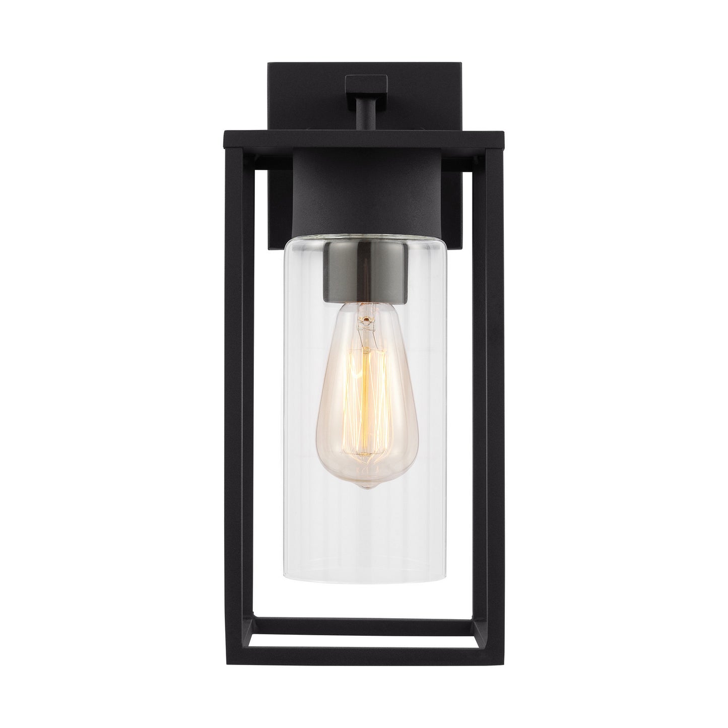Vado One Light Outdoor Wall Lantern in Black