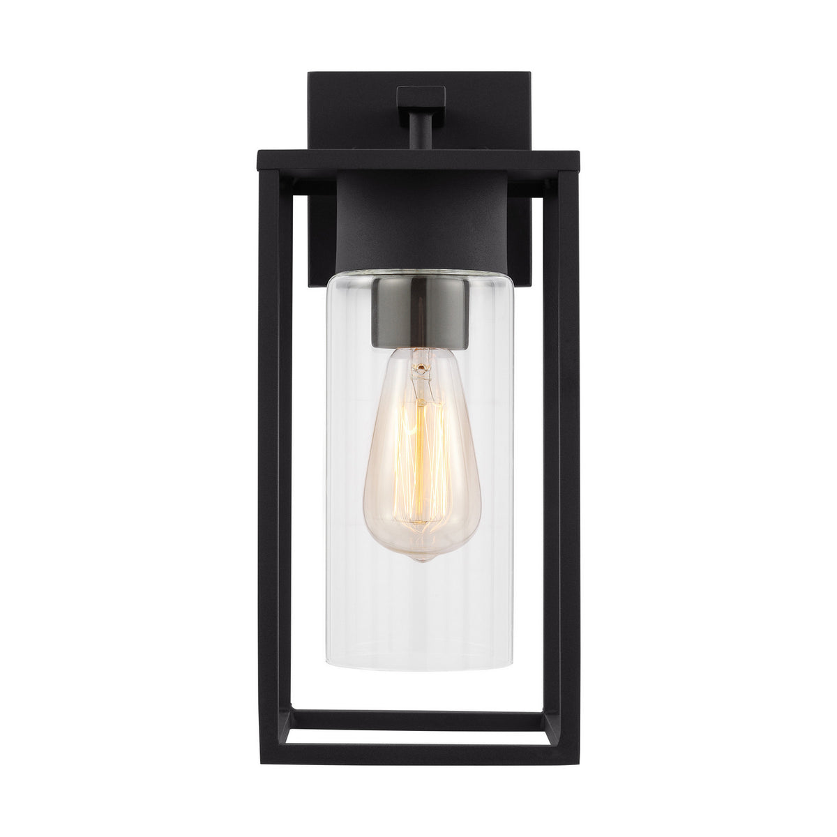 Vado One Light Outdoor Wall Lantern in Black