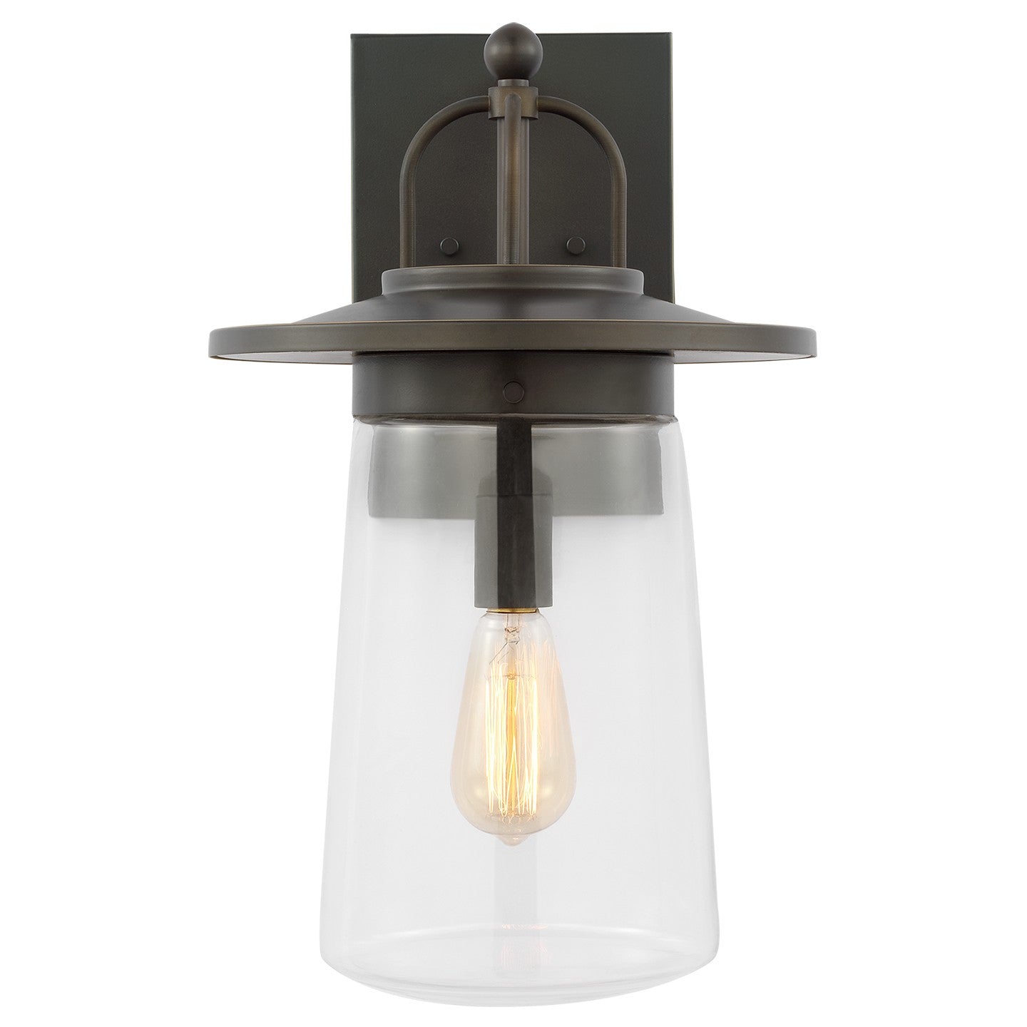 Tybee One Light Outdoor Wall Lantern in Antique Bronze