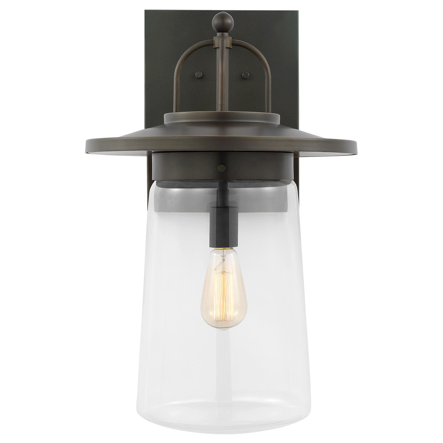 Tybee One Light Outdoor Wall Lantern in Antique Bronze