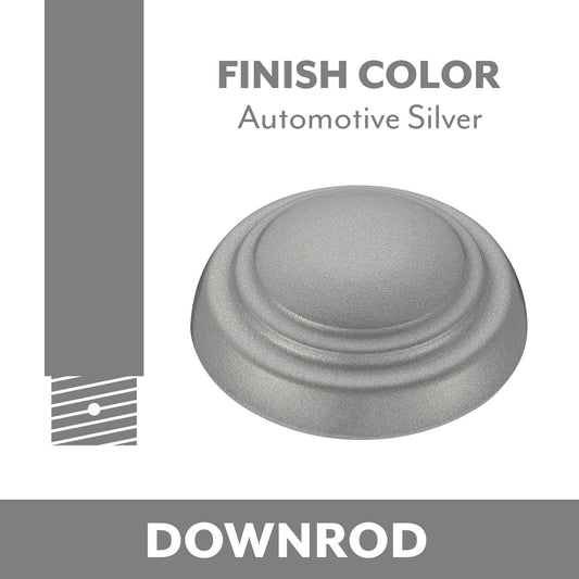 Pancake Ceiling Fan Downrod With Wire And Connector in Automotive Silver
