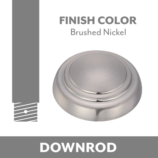 Pancake Ceiling Fan Downrod With Wire And Connector in Brushed Nickel