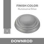 Pancake Ceiling Fan Downrod With Wire And Connector in Automotive Silver
