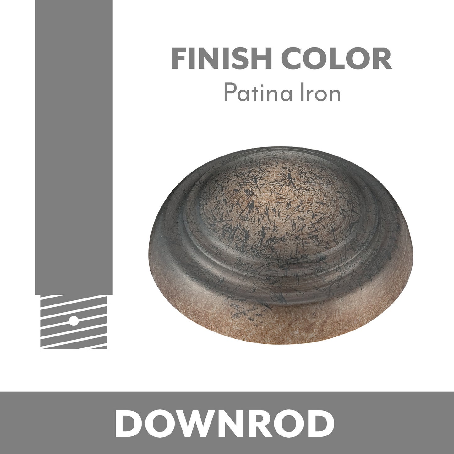 Down Rod in Patina Iron