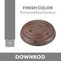 Minka Aire Down Rod in Distress Koa/Outdoor
