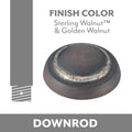 Minka Aire Down Rod in Sterling Walnut/Golden Walnut