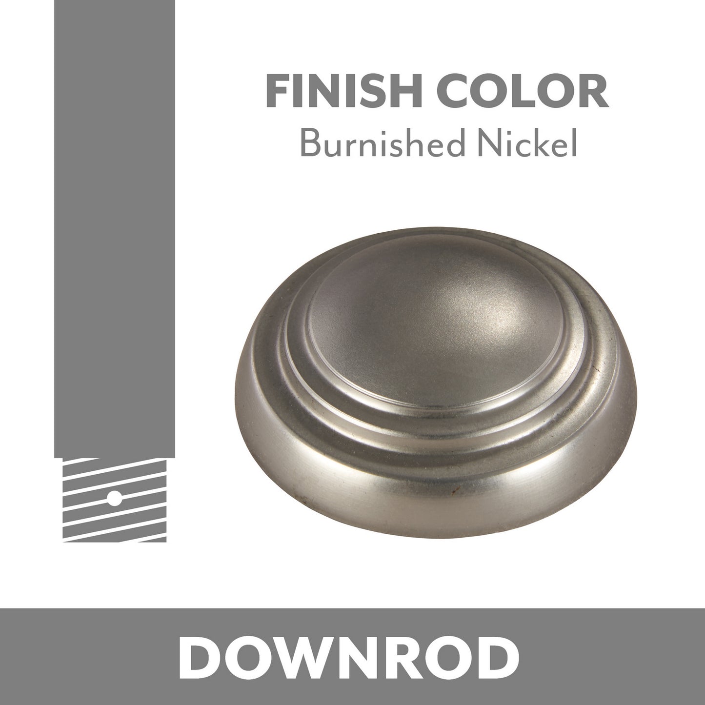 Minka Aire Down Rod in Burnished Nickel