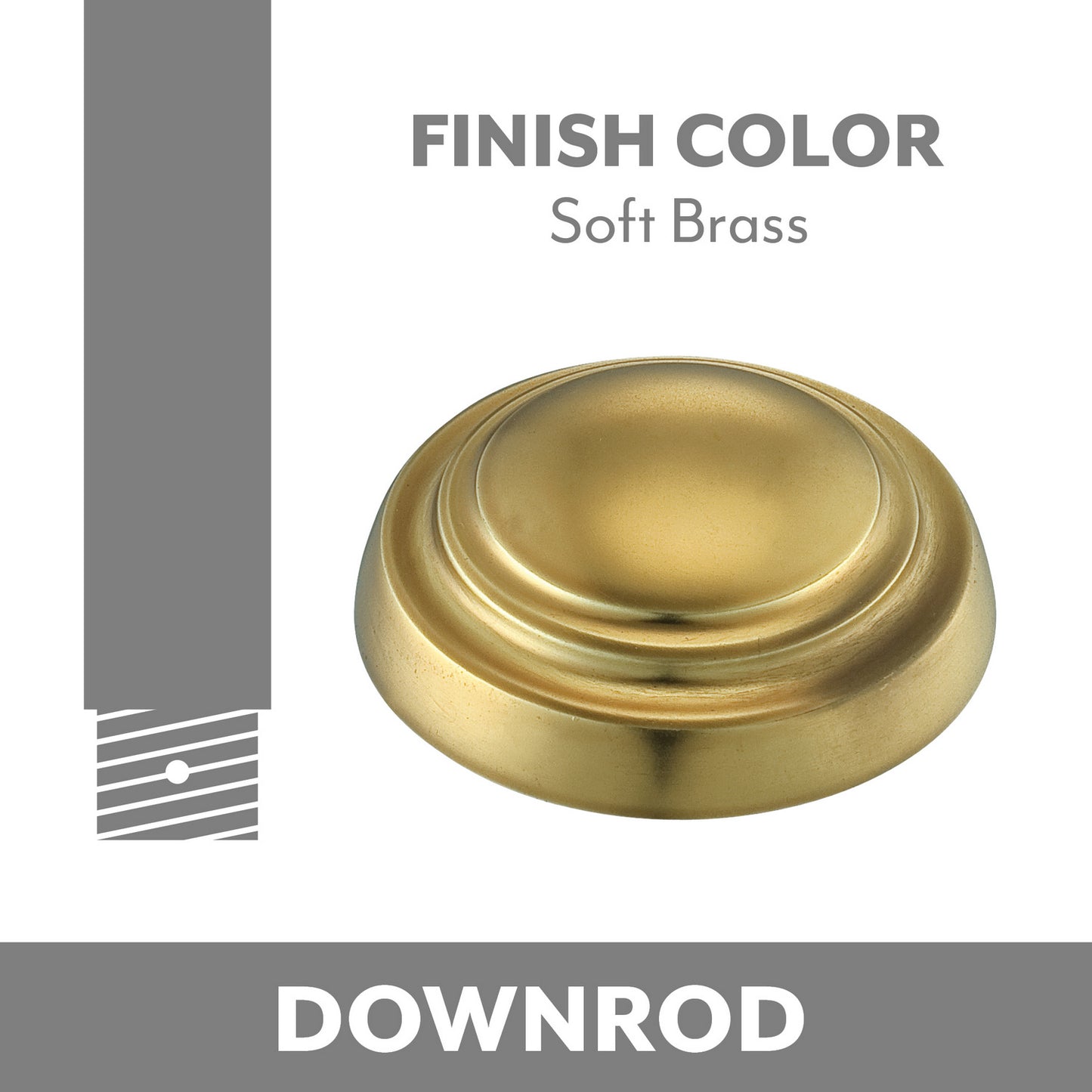 Minka Aire Down Rod in Soft Brass