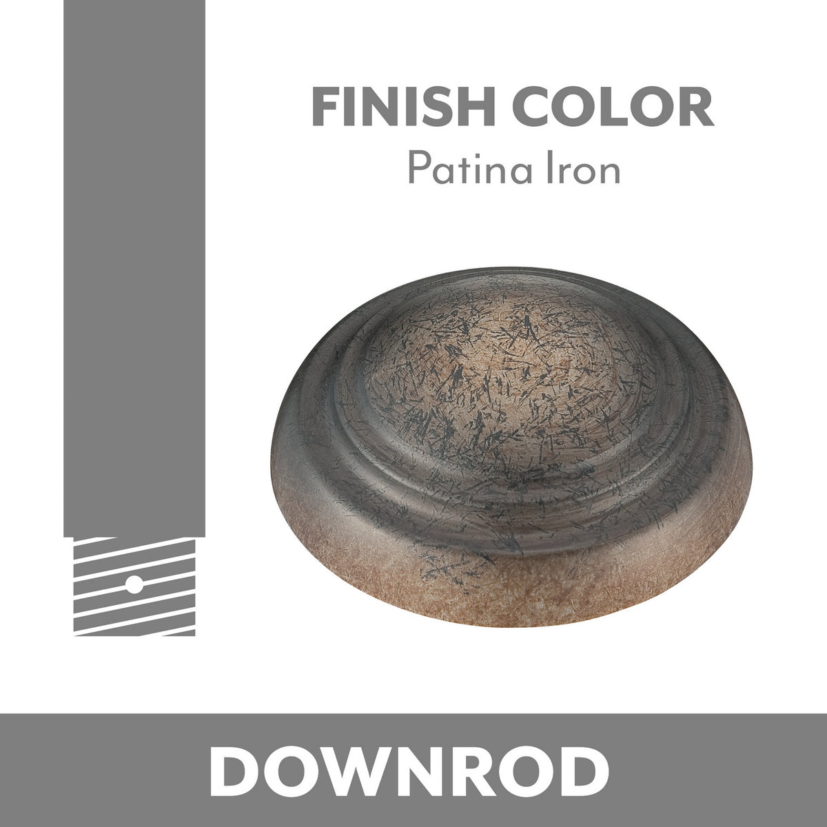 Minka Aire Down Rod in Patina Iron