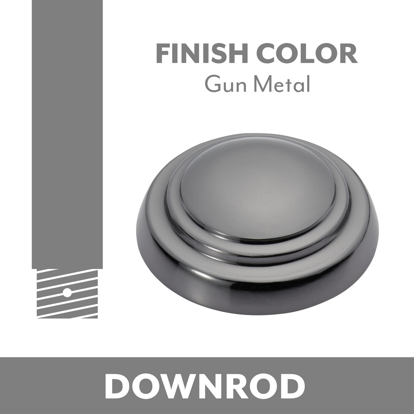 Minka Aire Down Rod in Gun Metal