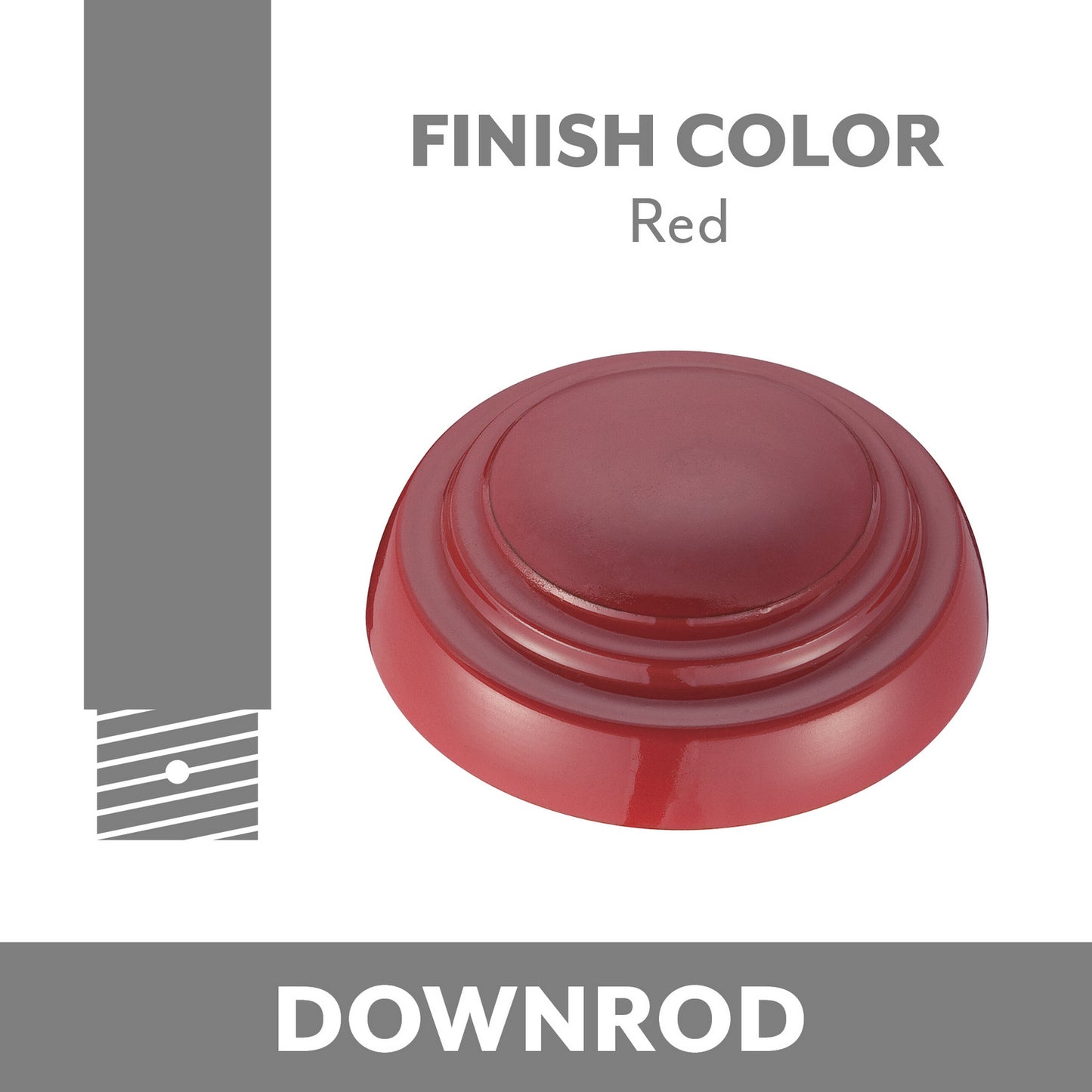 Minka Aire Down Rod in Red