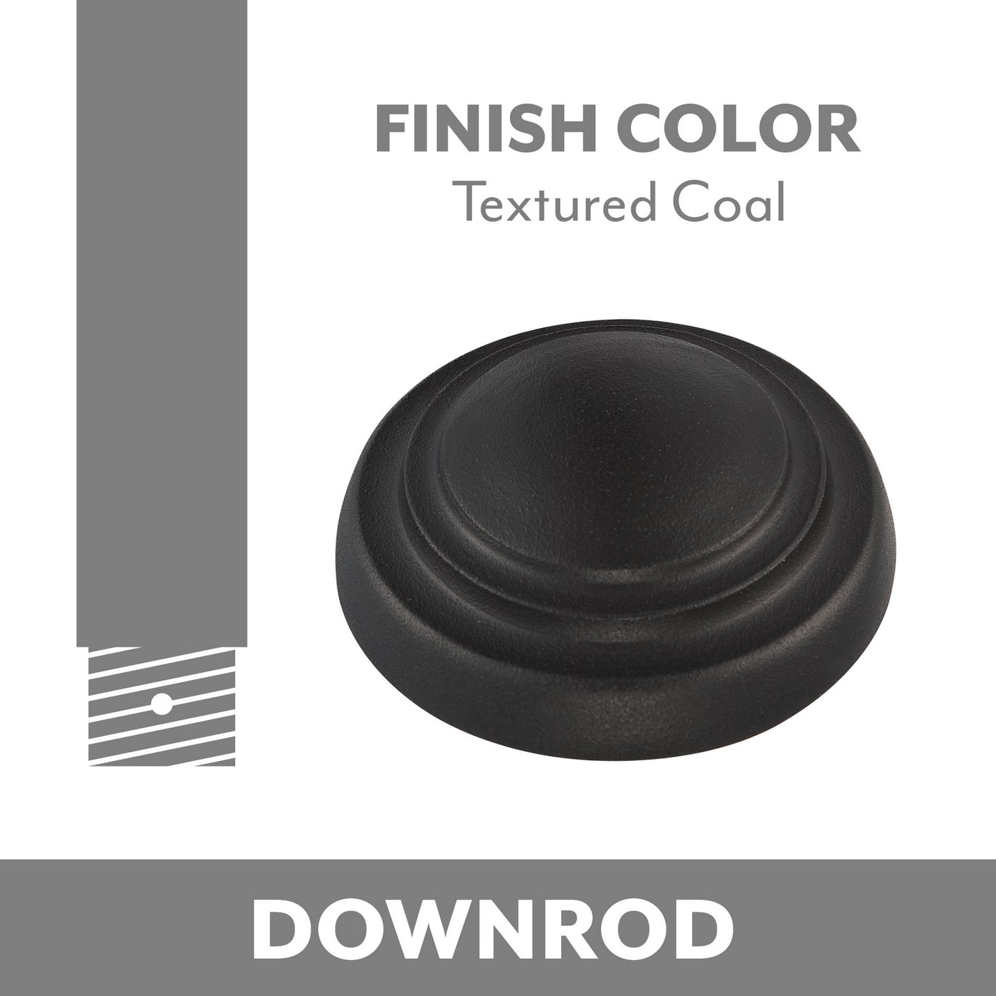 Minka Aire Down Rod in Textured Coal