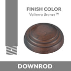 Minka Aire Down Rod in Volterra Bronze