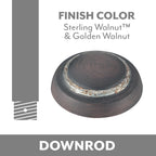 Minka Aire Down Rod in Sterling Walnut/Golden Walnut