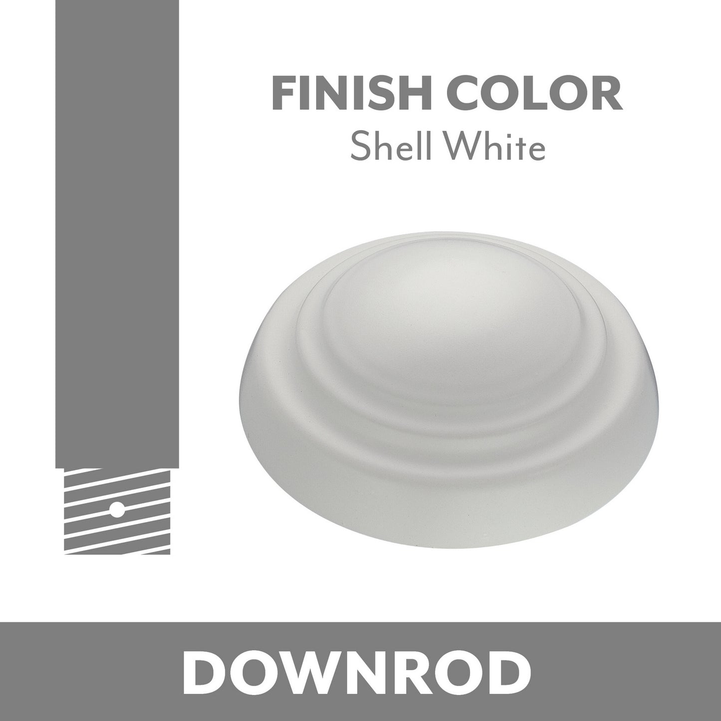 Minka Aire Down Rod in Shell White