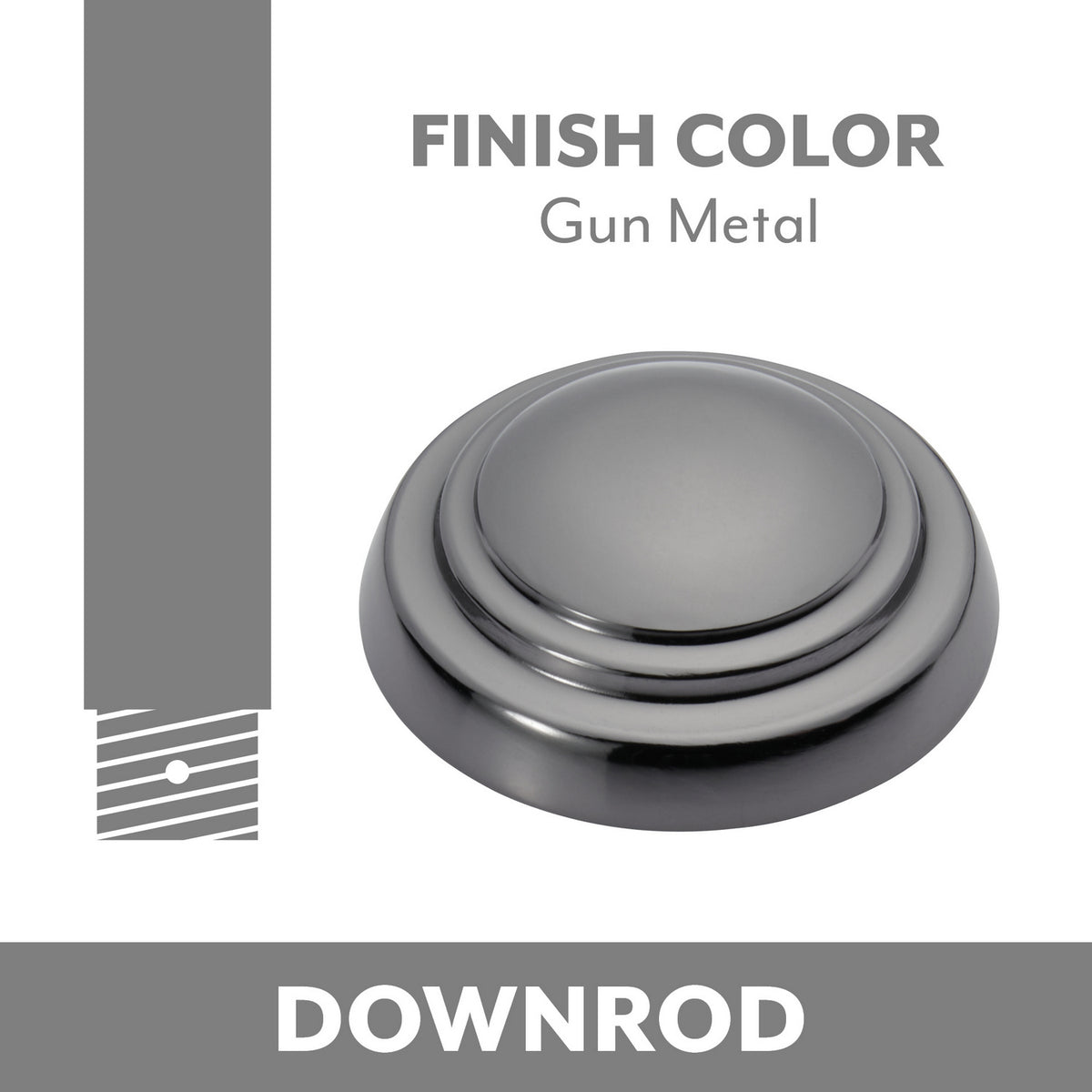 Minka Aire Down Rod in Gun Metal