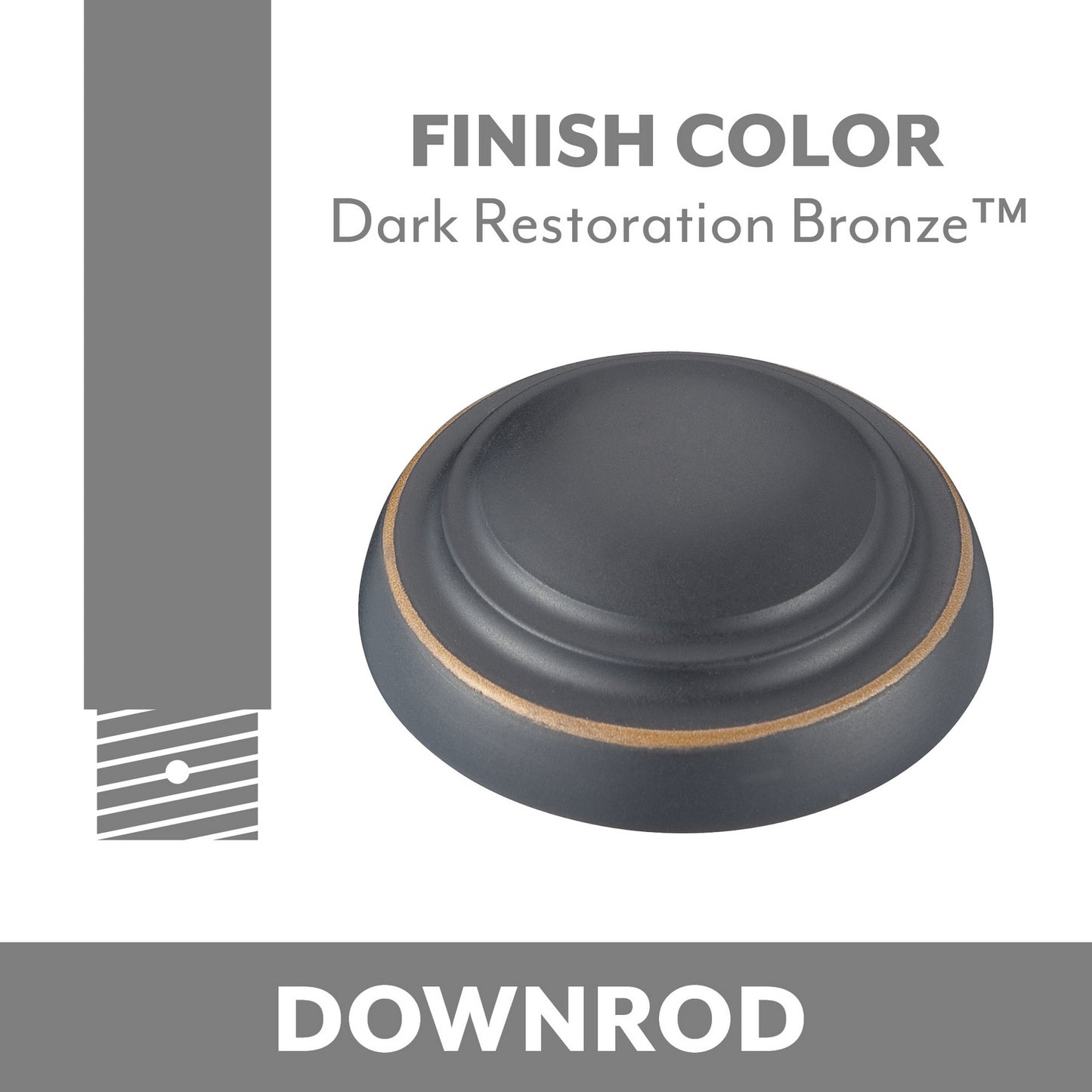 Minka Aire Down Rod in Dark Restoration Bronze