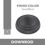 Minka Aire Ceiling Fan Downrod in Sdbk