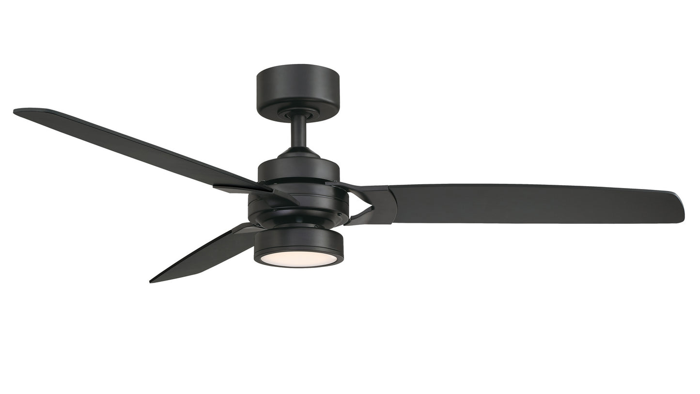 Amped 52" Ceiling Fan in Black