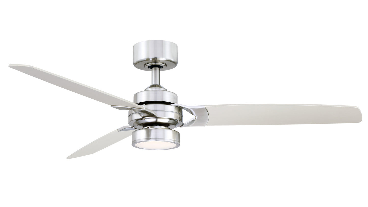 Amped 52" Ceiling Fan in Brushed Nickel