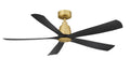 Kute5 52 52" Ceiling Fan in Brushed Satin Brass