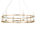 Rosalind Six Light Chandelier in Brushed Natural Brass
