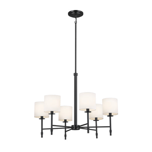 Ali Six Light Chandelier in Black