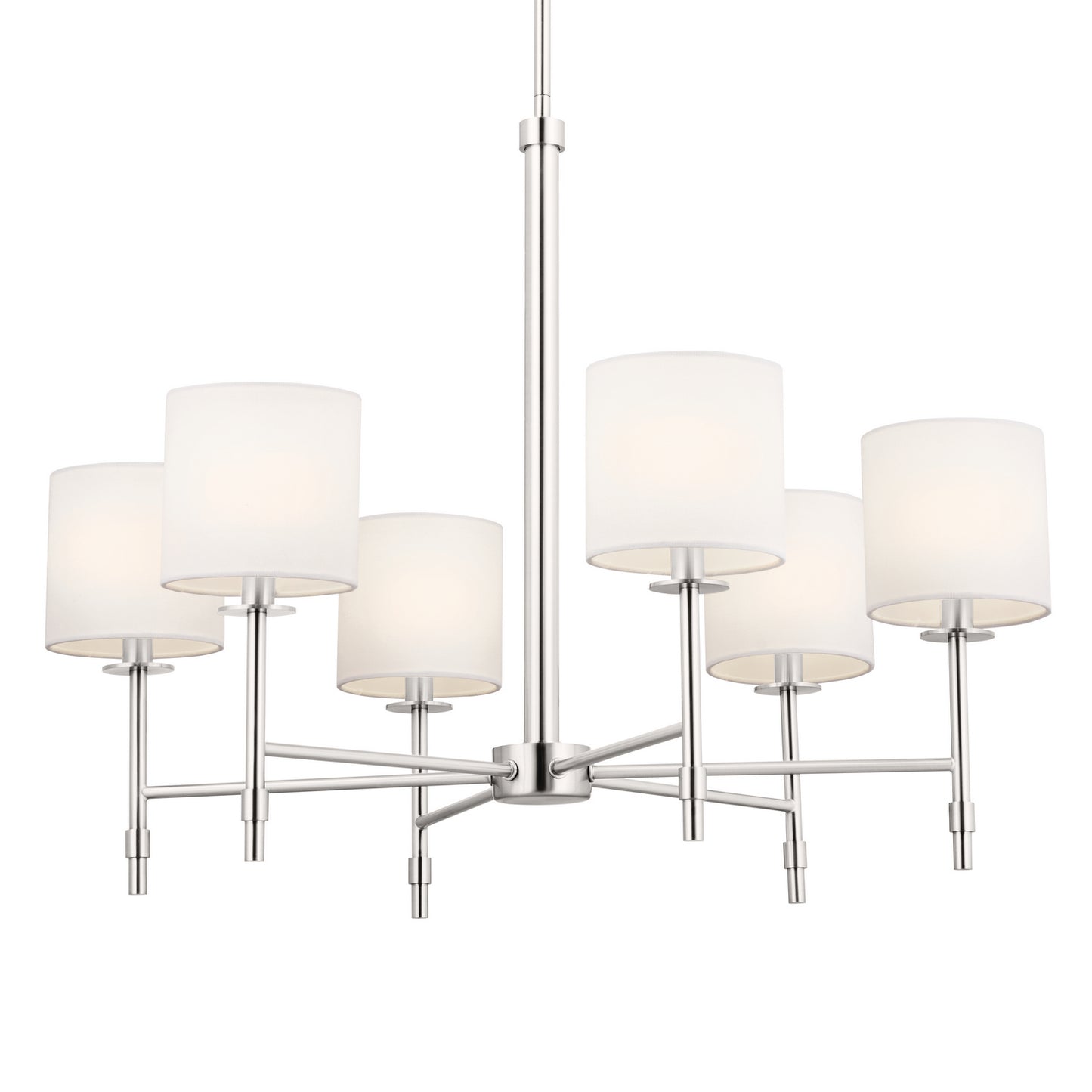 Ali Six Light Chandelier in Polished Nickel