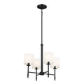 Ali Four Light Chandelier in Black