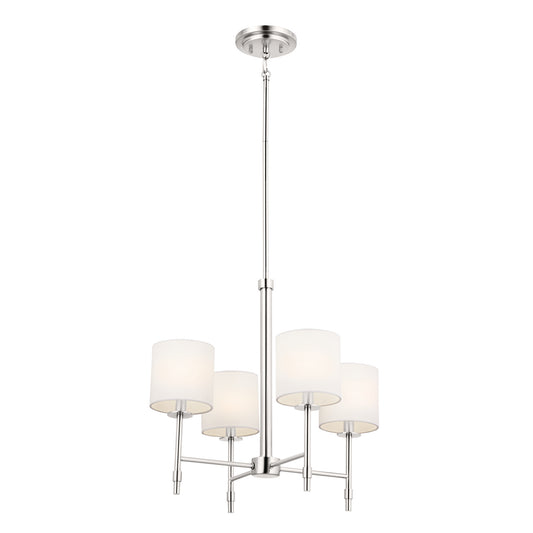 Ali Four Light Chandelier in Polished Nickel