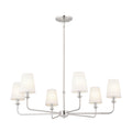 Pallas Six Light Chandelier in Polished Nickel