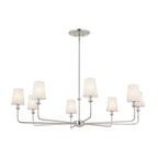 Pallas Eight Light Chandelier in Polished Nickel