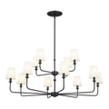 Pallas 12 Light Chandelier in Black