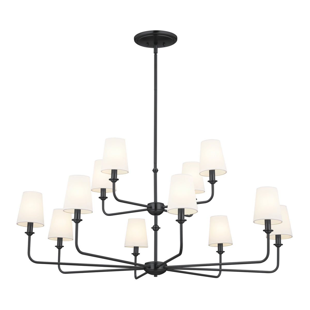 Pallas 12 Light Chandelier in Black