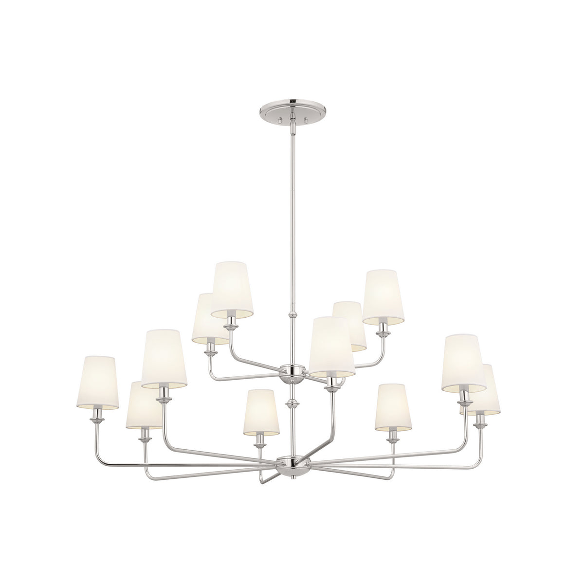 Pallas 12 Light Chandelier in Polished Nickel