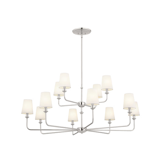 Pallas 12 Light Chandelier in Polished Nickel