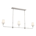 Pallas Three Light Linear Chandelier in Polished Nickel