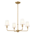 Pallas Four Light Chandelier in Brushed Natural Brass
