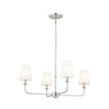 Pallas Four Light Chandelier in Polished Nickel