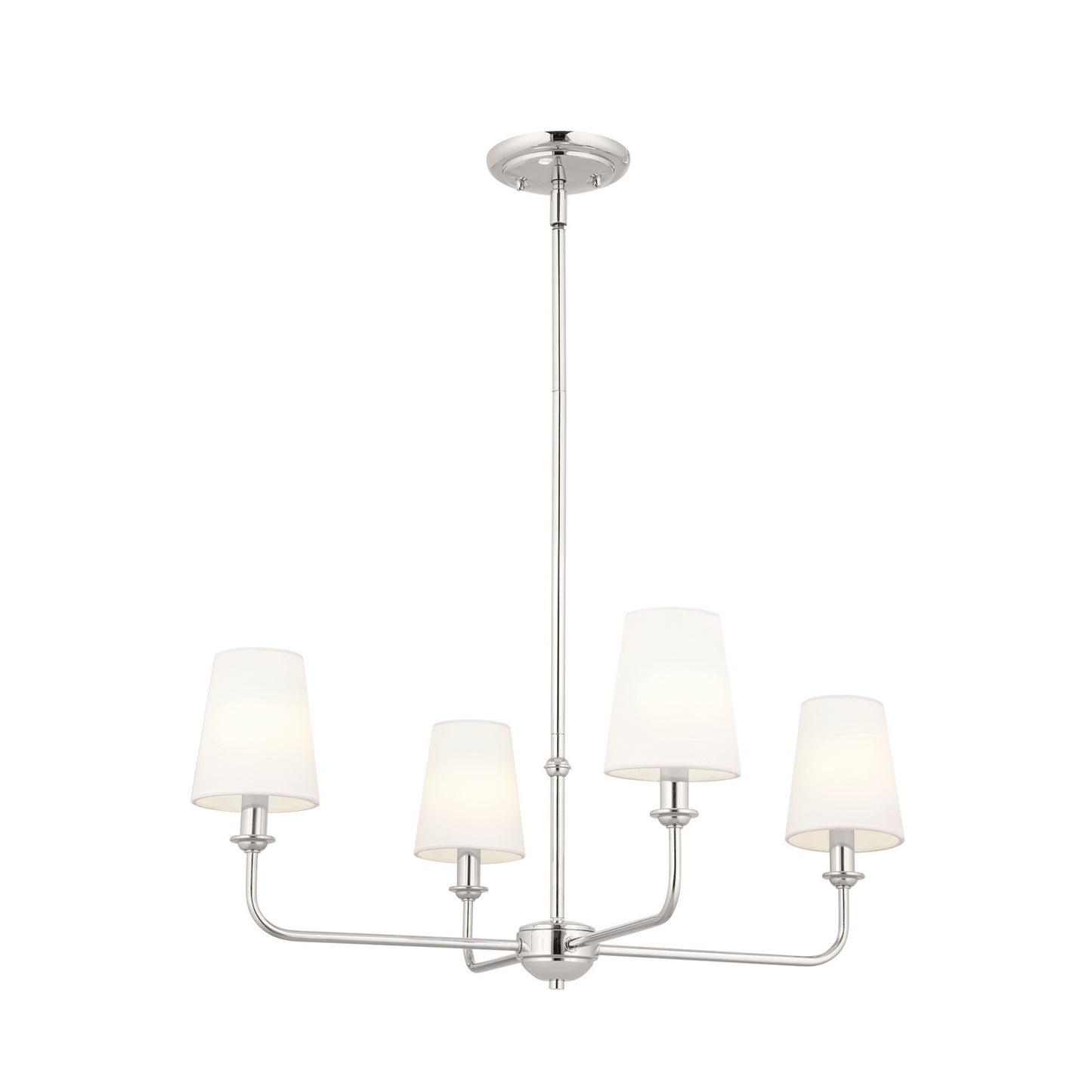 Pallas Four Light Chandelier in Polished Nickel