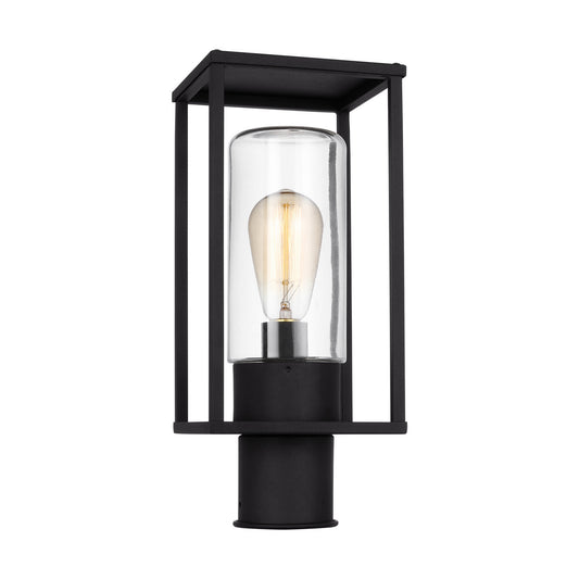 Vado One Light Outdoor Post Lantern in Black