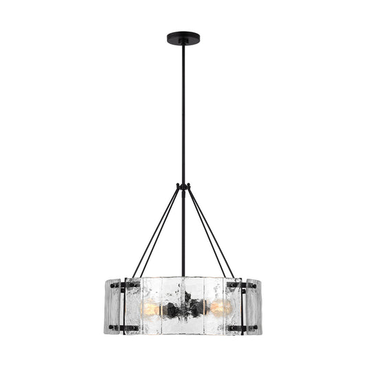 Calvert Four Light Chandelier in Aged Iron