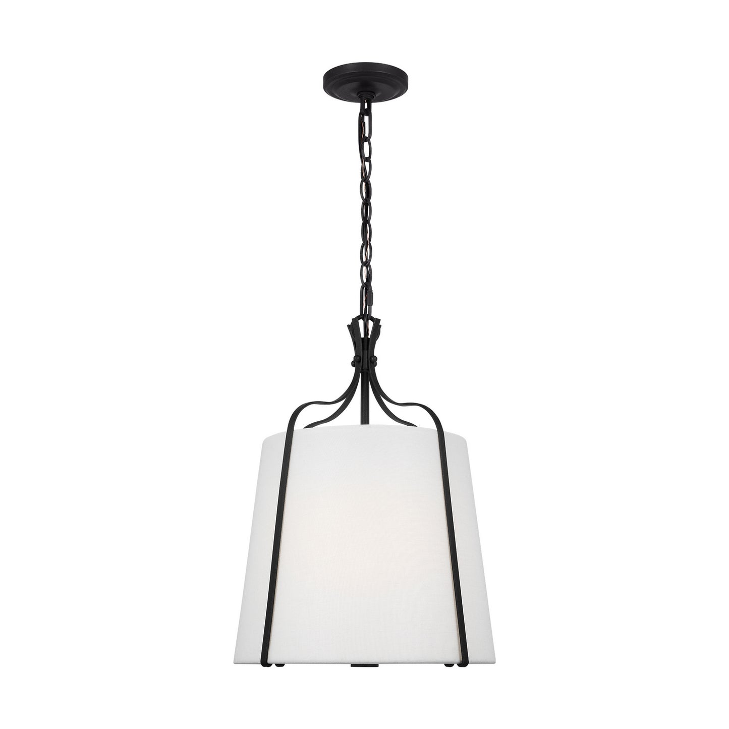 Leander One Light Pendant in Smith Steel