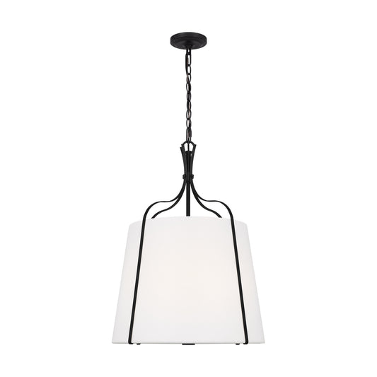 Leander Three Light Pendant in Smith Steel