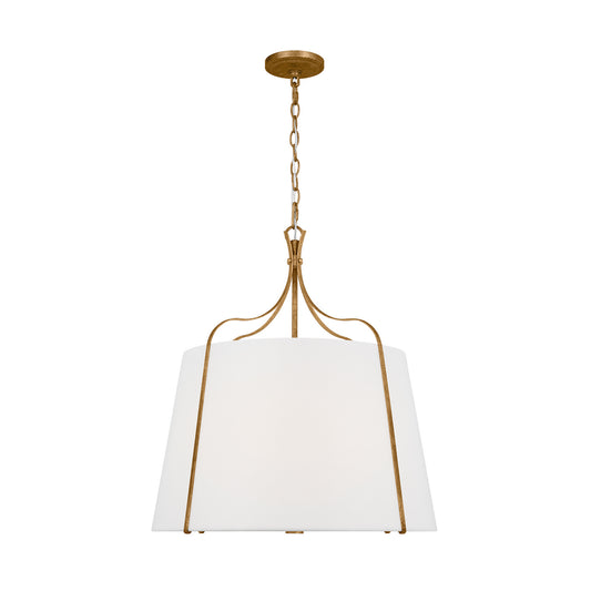 Leander Four Light Pendant in Antique Gild