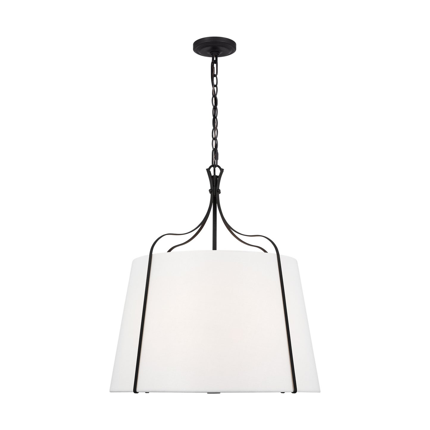 Leander Four Light Pendant in Smith Steel