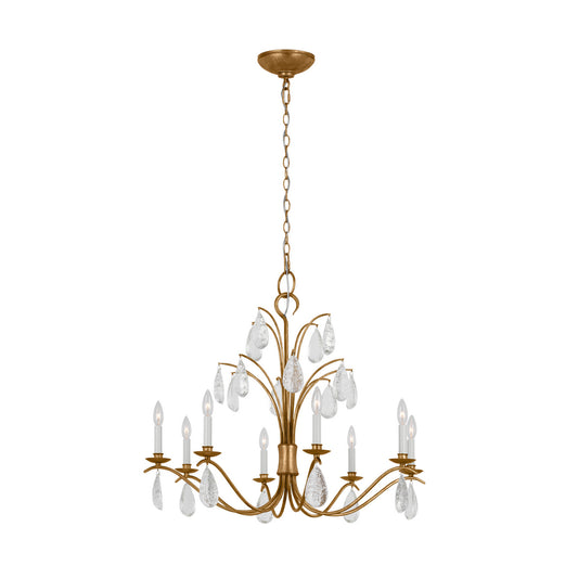 Shannon Eight Light Chandelier in Antique Gild