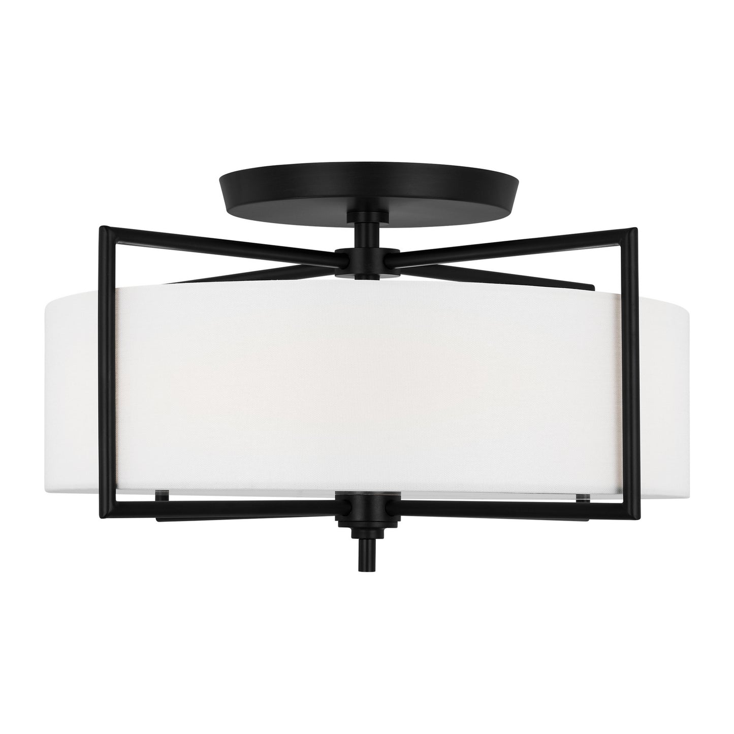 Perno Three Light Semi-Flush Mount in Aged Iron