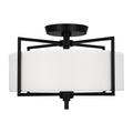Perno Two Light Semi-Flush Mount in Aged Iron